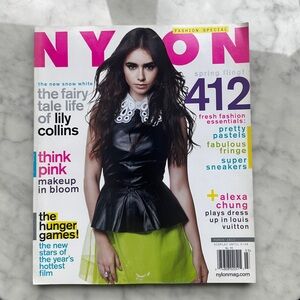 Leather Peplum Black Tank Worn by Lily Collins of Emily in Paris XS